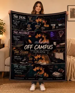 Off Campus Blanket, Off Campus gift, Hockey Romance Blanket, Briar U College Romance Decor