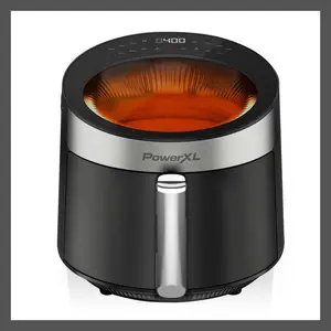 PowerXL 5.3QT Air Fryer 360 Supercharged Hot Window Fast Heat-up 400