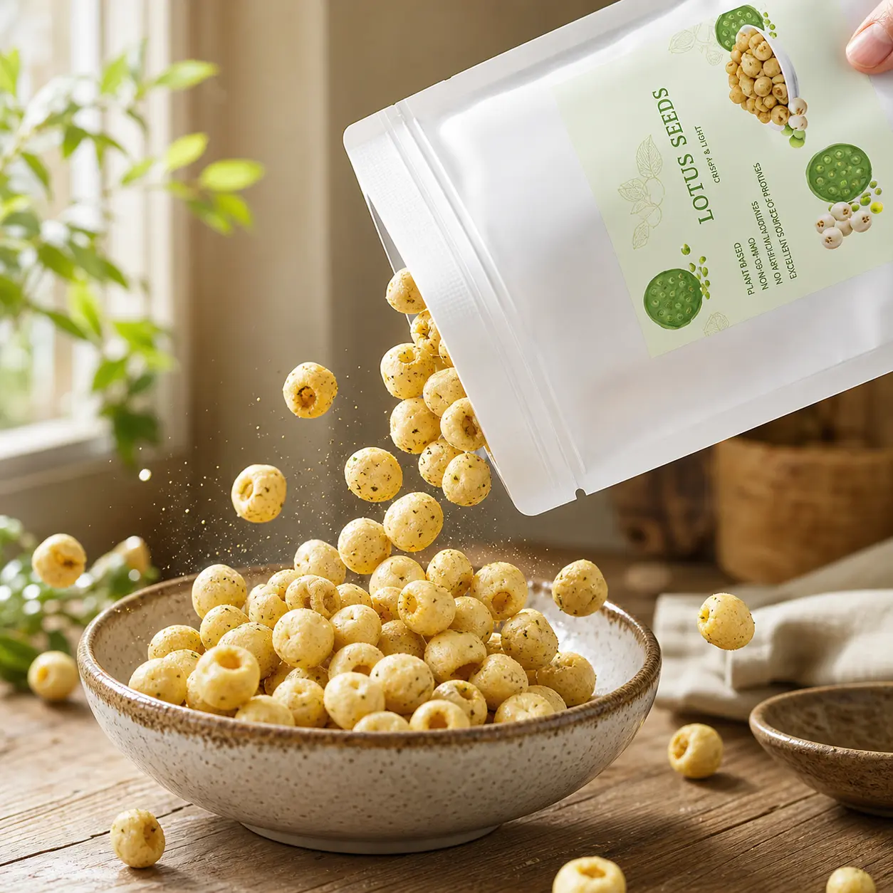 a snack that's plant-based, light, and unbelievably crunchy-Lotus crisp!