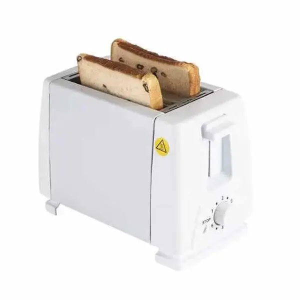 2-Slice Automatic Tech-Design Toaster, Compact Fast-Heat Household Kitchen Appliance with Crumb Tray for Toast, Sandwich Breakfast