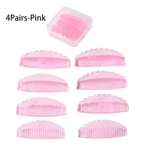 New Shape Free Glue Silicone Curler Pad, Jelly Self-Adhesive 4 Pairs/4sizes For Lash Lift Reusable Soft C Curls Eyelash Lifting Rod Makeup Beauty Tool Lash Lift Pads, Create clusters of eyelashes, Suitable for salon and DIY use