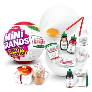 Mini Brands Create Krispy Kreme Holiday Series 1 Capsule by ZURU, Licensed Mini Collectibles, Mystery Blind Packaging, DIY, Crafts, Resin Play, Novelty, Replica Food, NOT Edible, Collectors, 8+