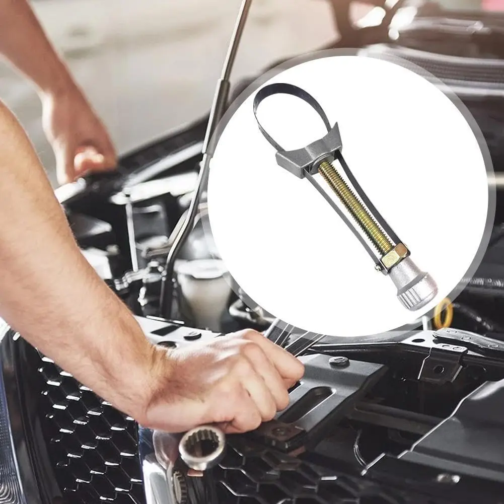 Adjustable Oil Filter Wrench - 60mm-110mm General Motors Filter Removal Tool, High Oil Flow Portable Automotive Vehicle Tools for Car Repair & Inspection