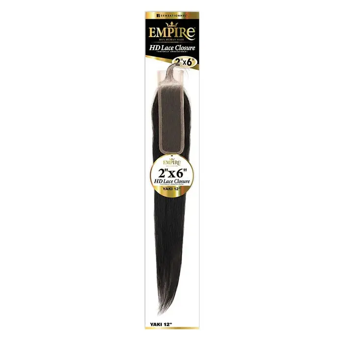 Sensationnel Empire 100% Human Hair 2x6 HD Lace Closure - YAKI 12"