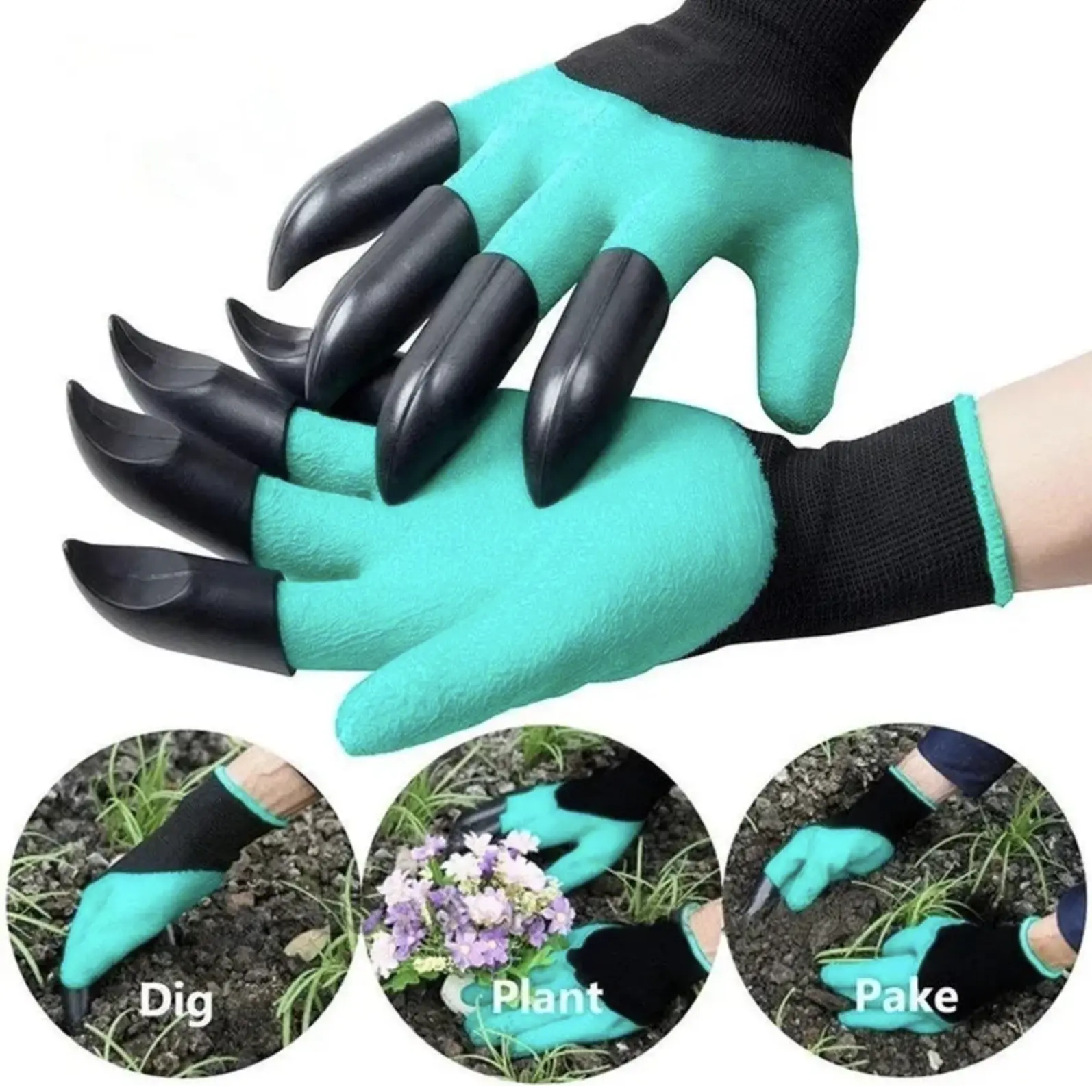 Heavy-Duty Rust-Resistant Aluminum Garden Tools Set with Claw Gardening Gloves for Digging