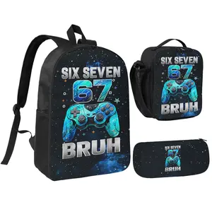 67 Emoji-Inspired Backpack - Premium Oxford Fabric, Waterproof, Durable, with Padded Notebook Compartment, Tech Storage, and Anti-Theft Pocket for Students, Professionals, and Travelers