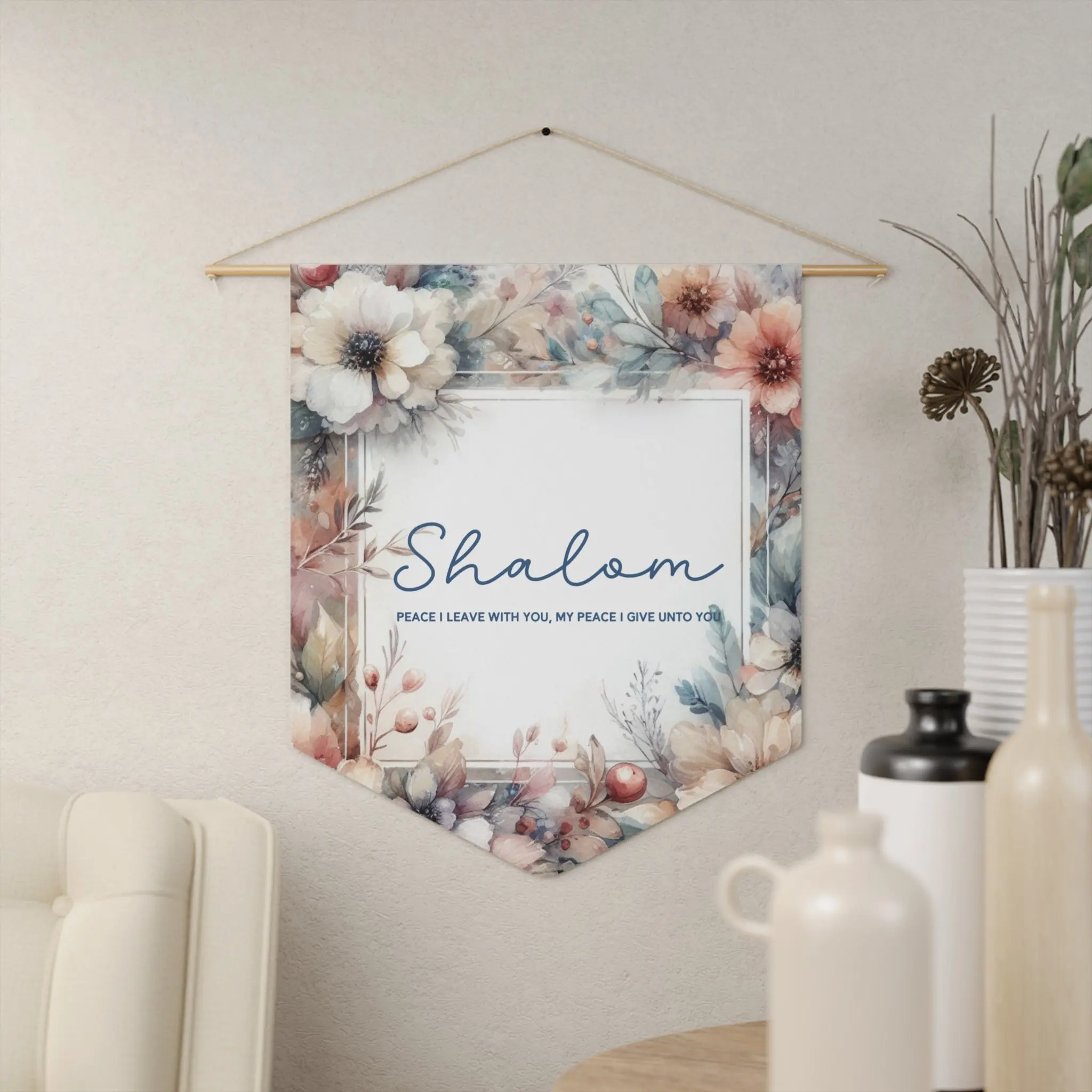 Shalom | John 14:27 Wall Pennant