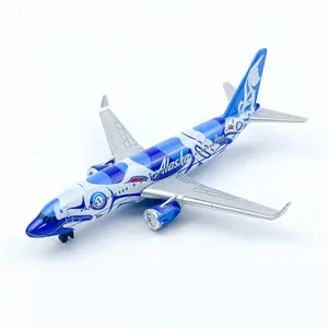 Alaska Airlines Airplane Model with Salmon Paint Scheme, Die-Cast Metal Durable Collectible Plane Toy for Kids & Adults, Perfect Gift Idea