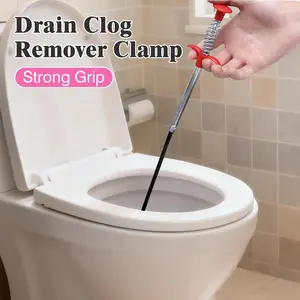 1 Count sewer cleaning tools, drain clog remover, Works for toilet sink and bathtub clog