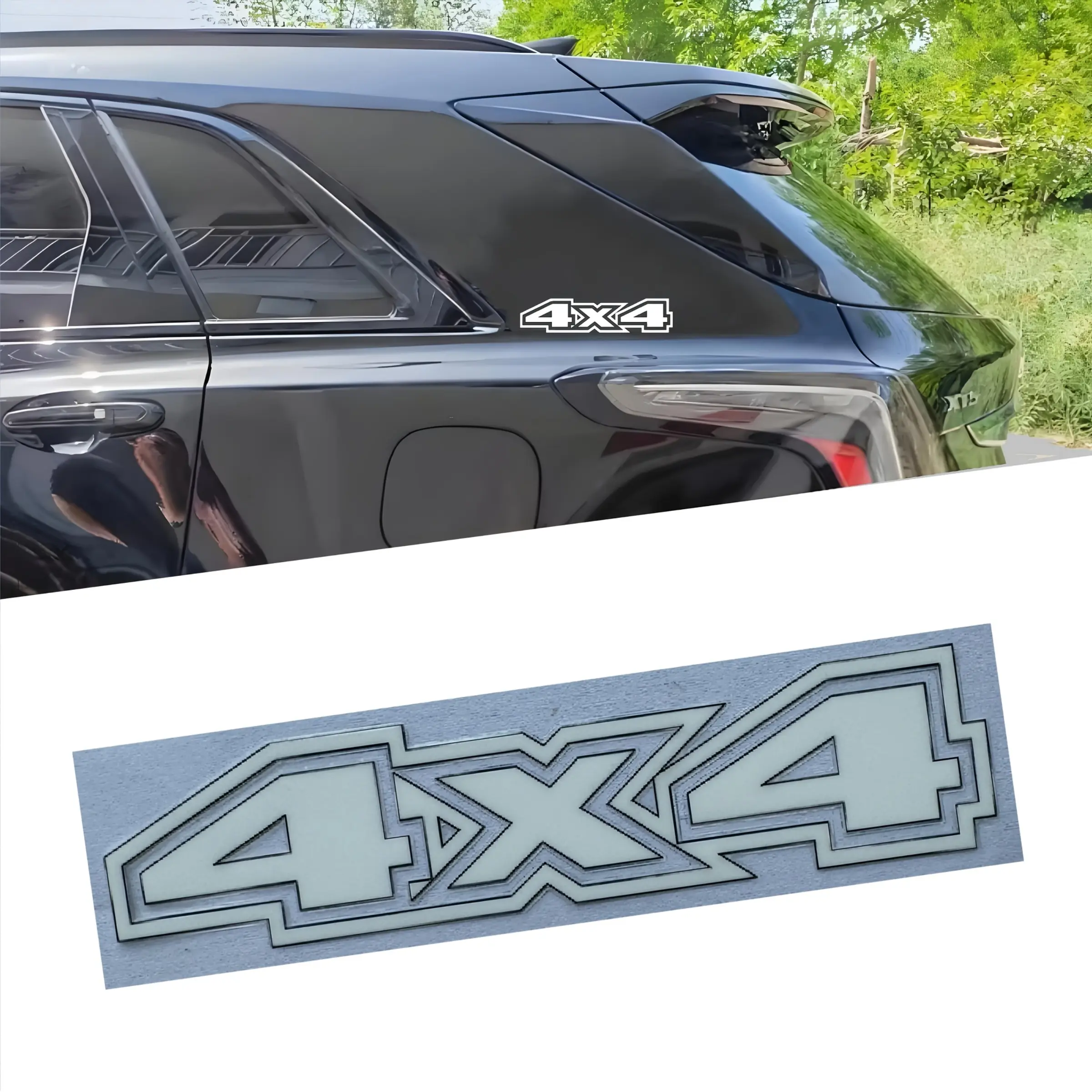 2PCS Car Stickers 4x4 Car Badge Emblems - Durable Car Decals Exterior Accessories for Off-Road SUVs and All Vehicles
