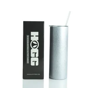 20oz SUBLIMATABLE GLITTER SKINNY TUMBLER - SILVER