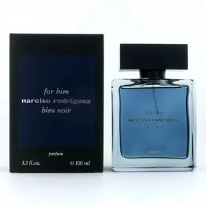 Bleu Noir Masculine Cologne Spray - Spicy Woody Noir Men's Fragrance with Musk, Vetiver, Cedar, Amber, 3.3 oz