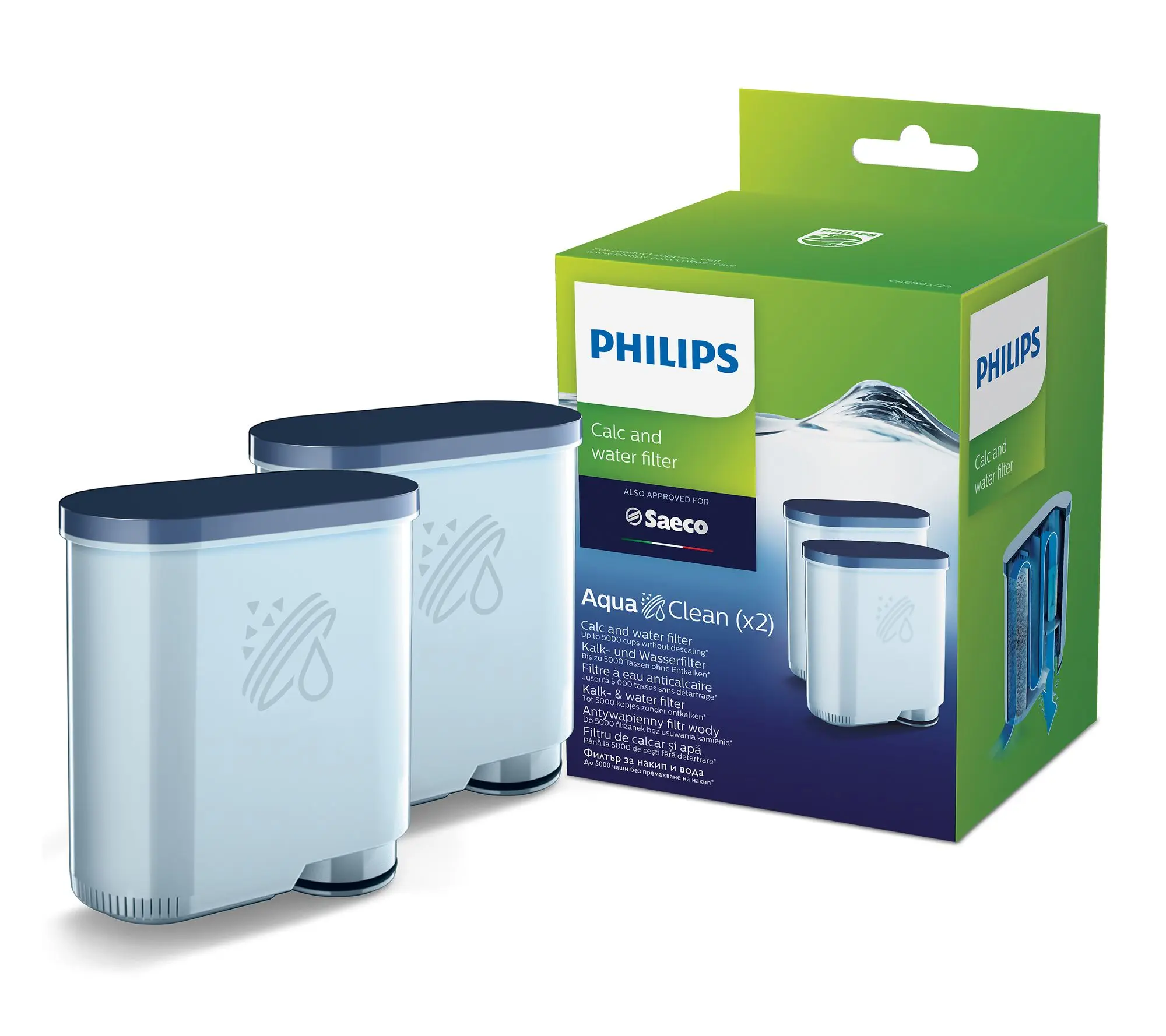 Philips AquaClean Water Filter Replacement, 2 Pack
