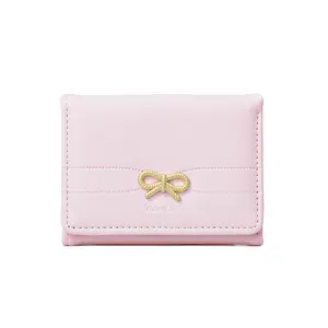 Travistar Cute Women Wallet Mini Cash Purse Small PU Leather Clutch Card Holder Slim Trifold Envelope Young Ladies Coin Pouch