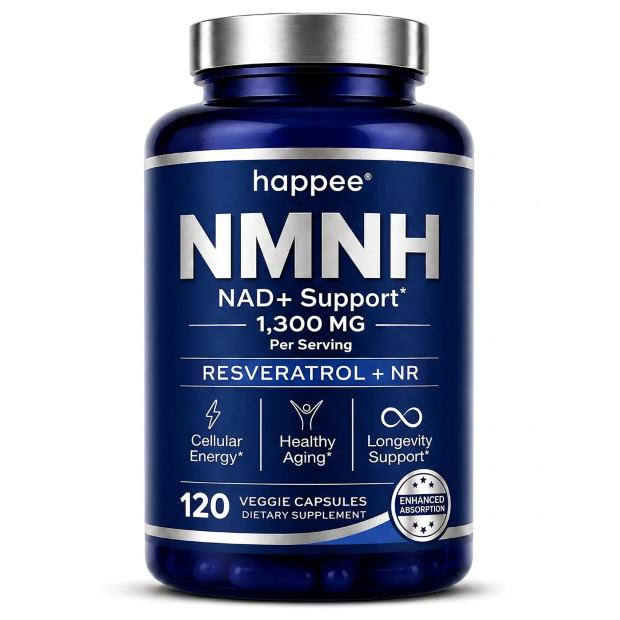 NMNH Supplement (Reduced Nicotinamide Mononucleotide) NAD+ Booster for Women & Men