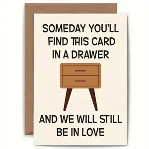 Funny Birthday or Anniversary Card, Greeting Card, 1 Count Happy Anniversary Card with Envelope, Gift for Women, Men, Husband, Wife, Boyfriend or Girlfriend