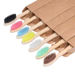 Natural Bamboo Toothbrush, Biodegradable and Environmentally Friendly, Soft Bristles and BPA Free, Professional Bamboo Toothbrushes,7 Pcs