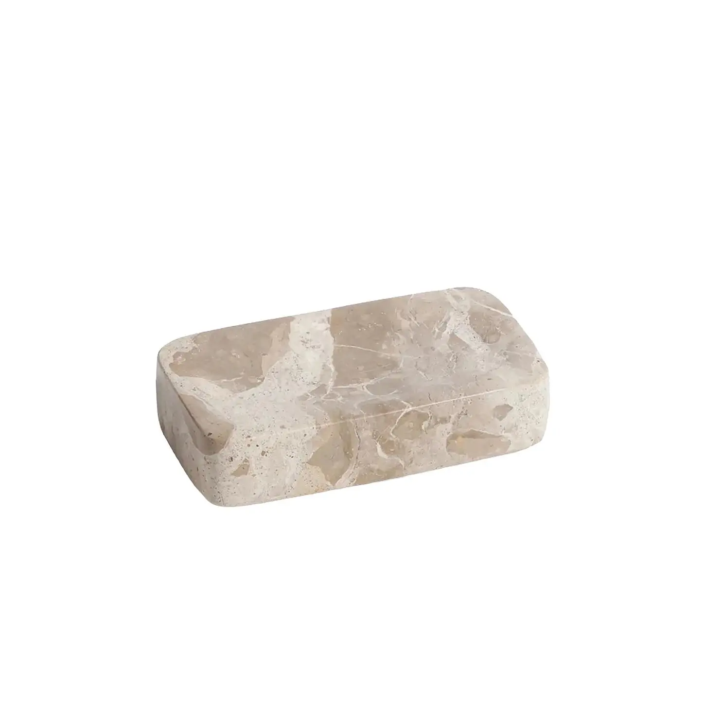The Favorites Marble Soap Bar Holder in Crema Fossil