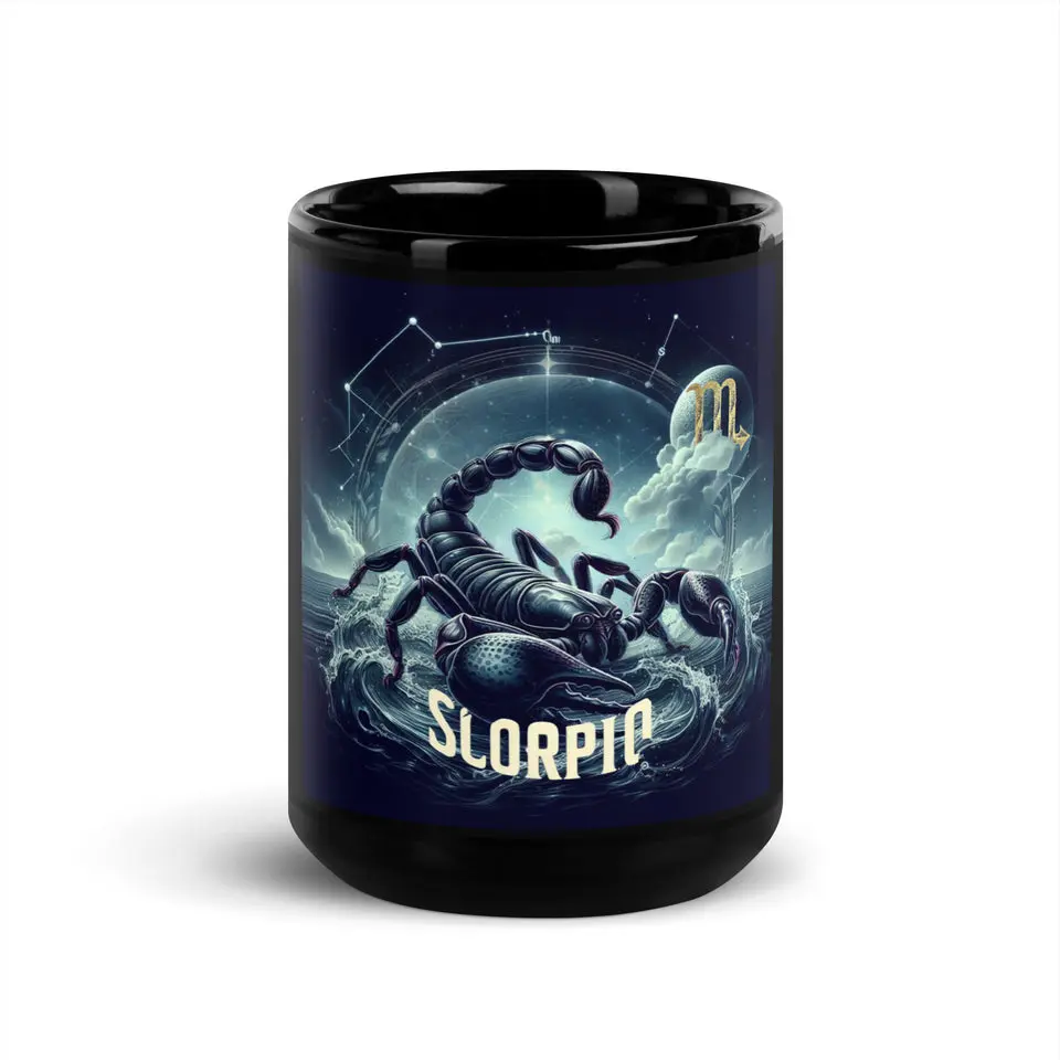 Scorpio Zodiac Sign #1 | Black Glossy Mug
