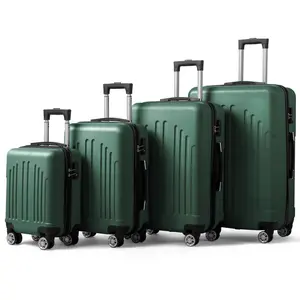 5-Piece PP ABS Travel Luggage in 5 Sizes, Equipped with TSA Lock and Top & Side Handles. Sturdy and portable for trips, overseas travel, student and business use.12/16/20/24/28 Inch