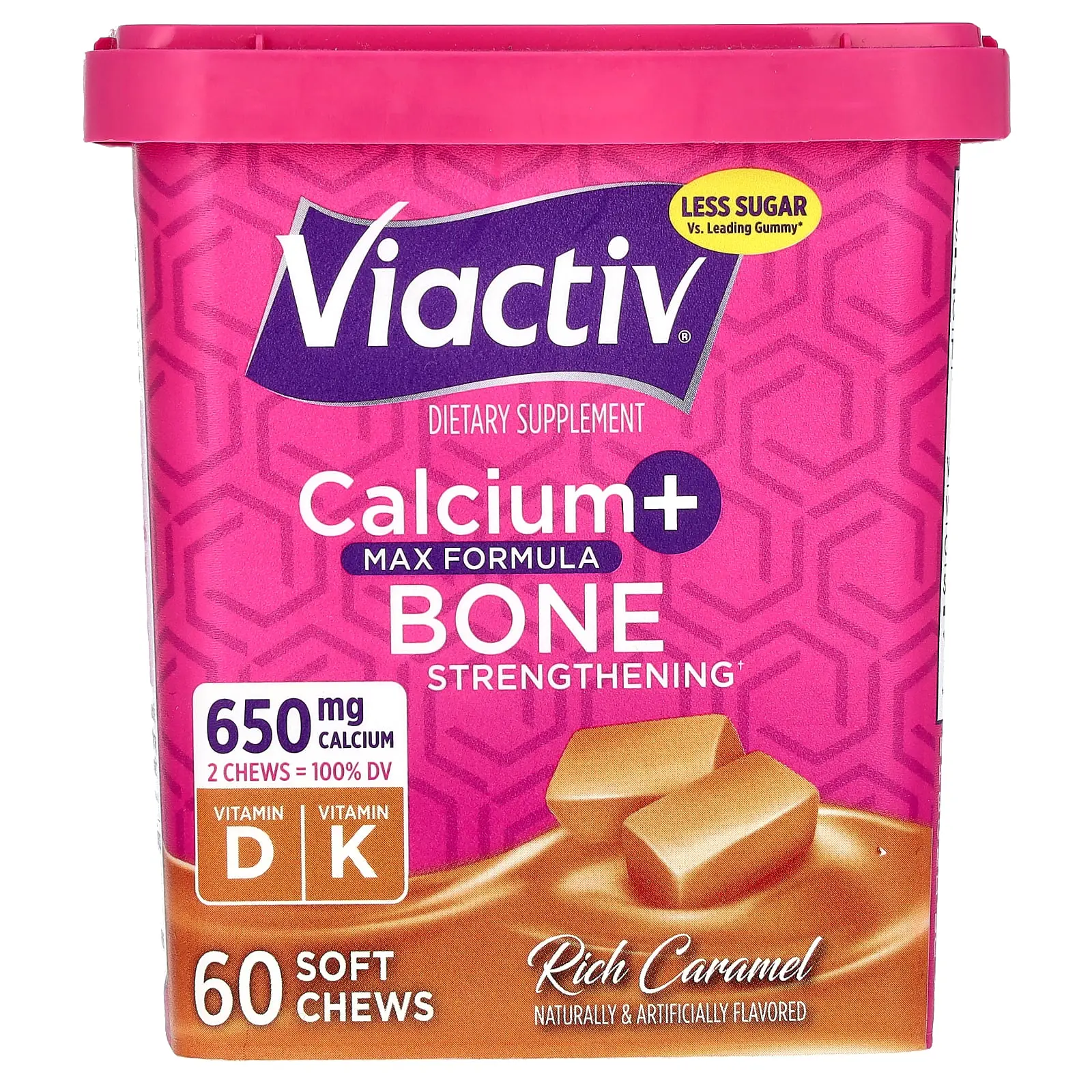 Viactiv Calcium + Bone Strengthening, Max Formula, Rich Caramel, 60 Soft Chews Viactiv Calcium + Bone Strengthening, Max Formula, Rich Caramel, 60 Soft Chews