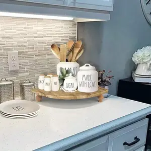 Antique Wooden Corner Shelf, Display Rack for Kitchen, Coffee Bar, Farmhouse Decoration, Bathroom, Restaurant