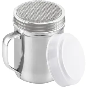 Powdered Sugar Shaker Duster - With Handle - Cinnamon Shaker For Coffee Bar - Fine Mesh Dredge - 6 ounce | Style: Fine