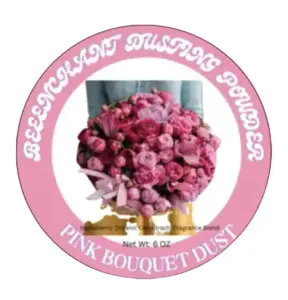 Bee Enchant’s Pink Bouquet Custom Body Dusting Perfume Powder- Scented - Finely Milled powder Talc-Free Fragrance Vanilla Daily- Natural Shower Powder Cosmetic-body powder- perfume powder
