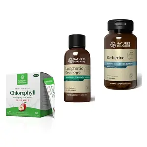 Bloat Be Gone Bundle-Lymphatic Drainage, Berberine, Apple Chlorophyll