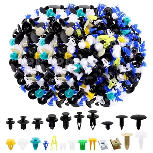 Radiaint 500Pcs Mixed Auto Car Retainer Fastener Rivets Push Clips Set, Nylon Bumper Fender Trim Panel Shield Engine Rivets Compatible with GM Ford Chrysler Toyota Lexus Honda Acura Dodge Jeep