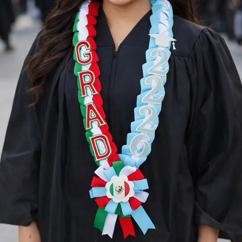 Binational graduations leis class 2026 unisex stole lei