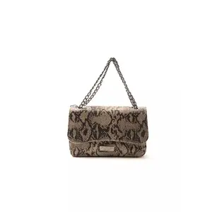 Pompei Donatella Elegant Python Print Leather Crossbody Bag