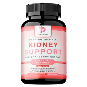 120 capsules of Pslalae Kidney Support Supplement, containing premium extracts of cranberry, astragalus, and bearberry leaf to support urinary tract and bladder health.