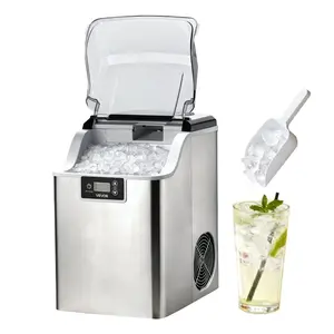 VEVOR Countertop Ice Maker, 44 lbs per Day, Self - Cleaning Portable Machine with Scoop, 4 lbs Ice - Storage Basket, Nugget Ice - Making Machine with Chewable Ices for Home, Kitchen, Office, Bar PartyVEVOR Super Brand Day