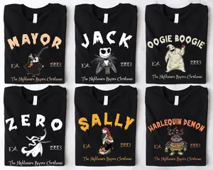 Nightmare Before Christmas Shirt Halloween Shirt Jack..Skellington Sa..lly Halloween Shirt Oogie..Boogie Shirt Spooky Season Shirt