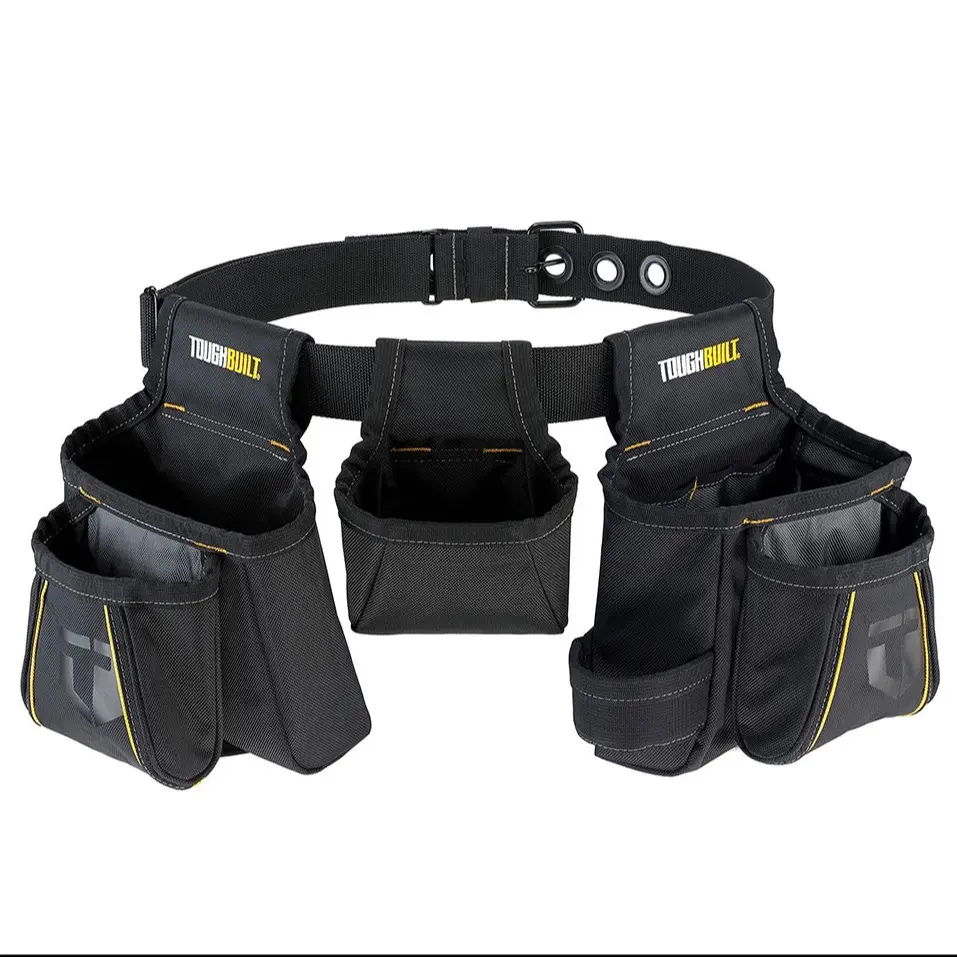 1pc Toughbuilt Handyman TB-304-4 Polyester Tool Belt - Black, Tool Belt Pouches, Belt Tool Pouch with Convenient Tool Pockets for Efficient Work, Tool Bag