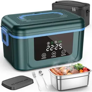 2026 Upgraded Cordless Electric Lunch Box, 6 Cups & 24000mAh Rechargeable Heated Lunch Box with Ice  Box, 24 Hours Scheduled Self Heating Lunchbox For Men Women.