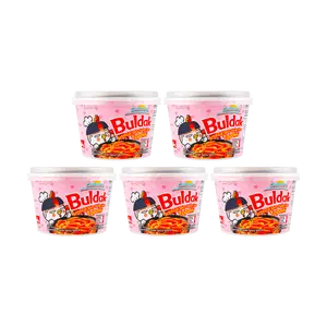 SAMYANG Korean Buldak Carbonara Topokki - Spicy Chicken and Cheese Flavor, 6.31oz*5 Pack【Value Pack】【Trending on TikTok】
