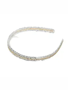 3 Colors Hair Bands:, Silver Color, Sparkling Diamond Embellished, Non-Slip, Multi-Functional, Women's Accessory, Non Slip Headbands