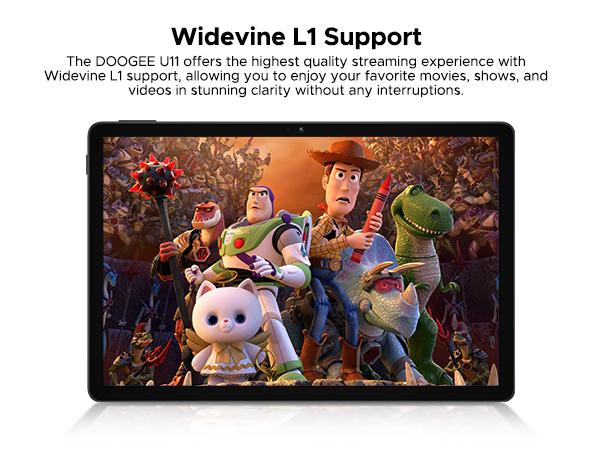 U11 11" Tablet, Android 15, Gemini AI, 16GB+128GB/2TB, 8580mAh, 5G WiFi, Widevine L1, 13MP Camera, GPS, OTG