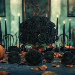 20/30/40pcs Artificial Rose Flowers, Deep Fake Roses for DIY Wedding Bouquet Centerpiece, Home Decor, Valentine's Day, Baby Shower, Decorative Flowers, Diy Bouquet Arrangement