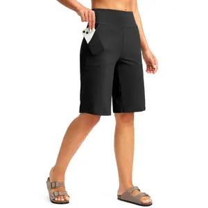 G Gradual Shorts for Women High Waisted Stretch 12" Knee Length Women's Bermuda Shorts with Pockets Casual Walking Long Shorts summervibes