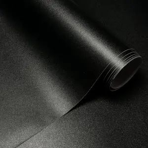 Matte Frosted Black Vinyl Wrap Film Roll With Air Release Self Adhesive Car Wrapping Motorcycle DIY Sticker Decal Bumper Sticker Vinyl Decals Sticker For Cars Motorcycle Stickers Automotive Vinyl