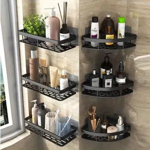 1pc/2pcs Perforation-free bathroom Bathroom storage shelf Wall-mounted toilet toilet washstand Bathroom wall storage shelf