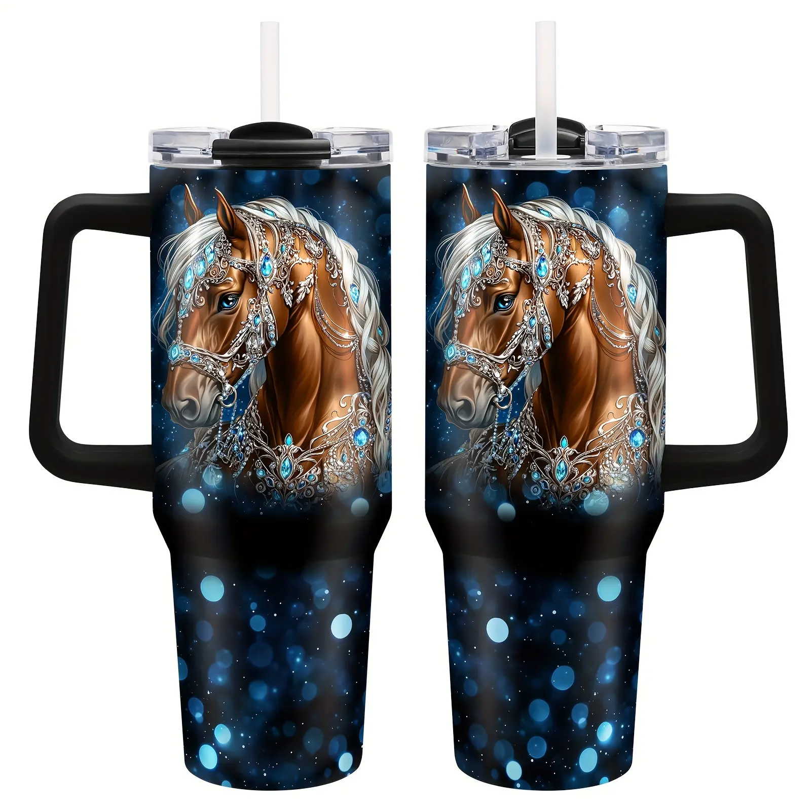 1pc Horse Gift Cup 40 oz with Straw and Lid, Horse Gift for Women, Horse Gift for Girls, Birthday Gift, Horse Fan Gift, Horse Gift for Girls, Horse Fan Gift, Best Horse Fan Gift, Outdoor Travel Cup, Car Cup, Christmas, Thanksgiving