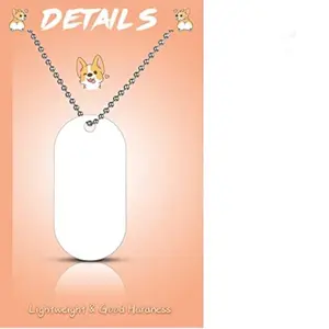 Customized Aluminum Sublimation Stamping Blank Tags and Necklace Chain 23.6 Inch Dog Tag Chain Tags for Pet DIY Decorative Craft