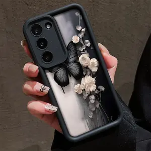Cold Butterfly Floral Phone Case for The Entire Series A54, Soft for A52, Matte for A13, Full Coverage for S24, Compatible with S20Fe/S21Plus/S22/S22 Ultra, Suitable for Galaxy S26,S26PLUS,S26ULTRA,S25,S25PLUS,S25ULTRA,S24,S24FE,S24PLUS,S24ULTRA,A54,A53,A