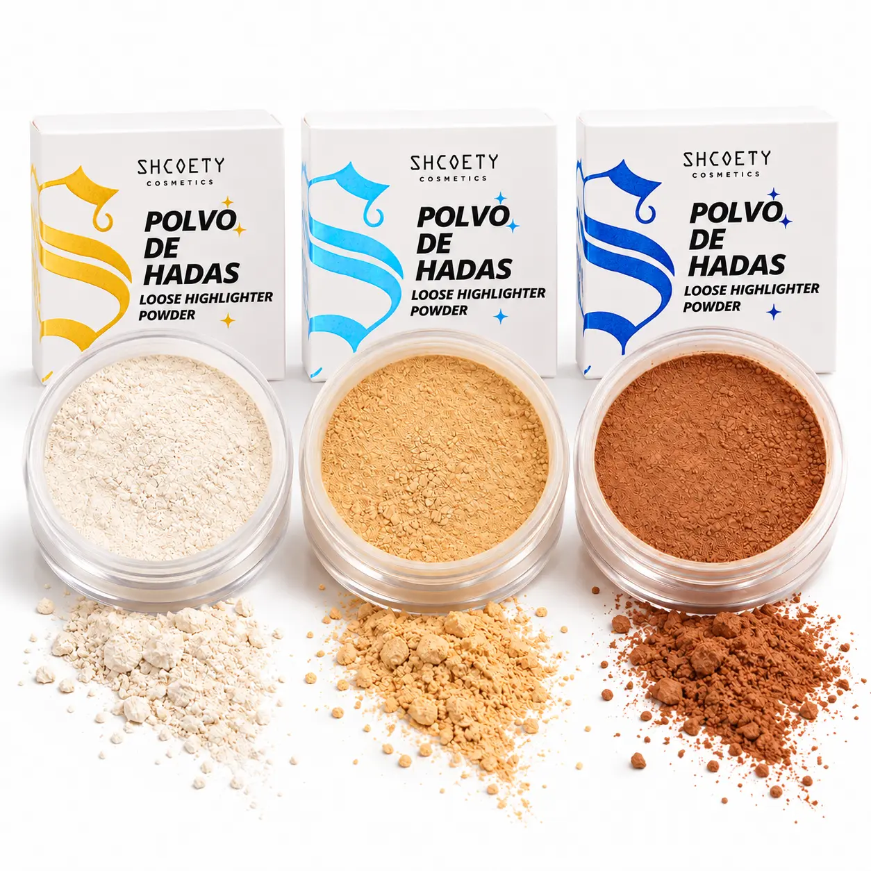 SHCOETY Ultra HD Loose Finishing Powder, Oil Control Long Lasting Setting Powder, Sweat Resistant, Blur Pores, Soft Matte Finish, 3 Shades for All Skin Tones, Portable Makeup Setting Powder with Powder Puff Cosmetic