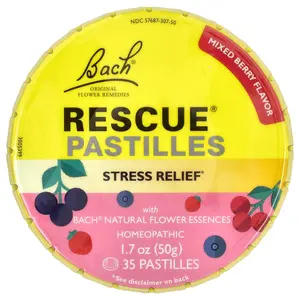 Bach Rescue® Pastilles, Stress Relief, Mixed Berry, 35 Pastilles, 1.7 oz (50 g)