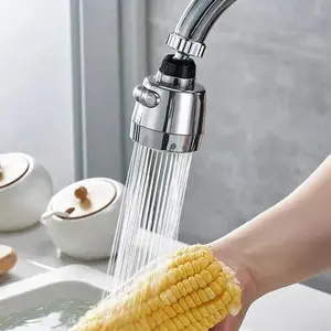 2 Mode Kitchen Faucet Aerator, 1 Count 360 Degree Rotatable Faucet Splash Head, Kitchen Faucet Extender, Sprayer Head Anti Splash Tap, Faucet Attachment, Faucet Aerator Extension